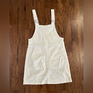 Toad&Co Cream Denim Overall Dress Sz XS